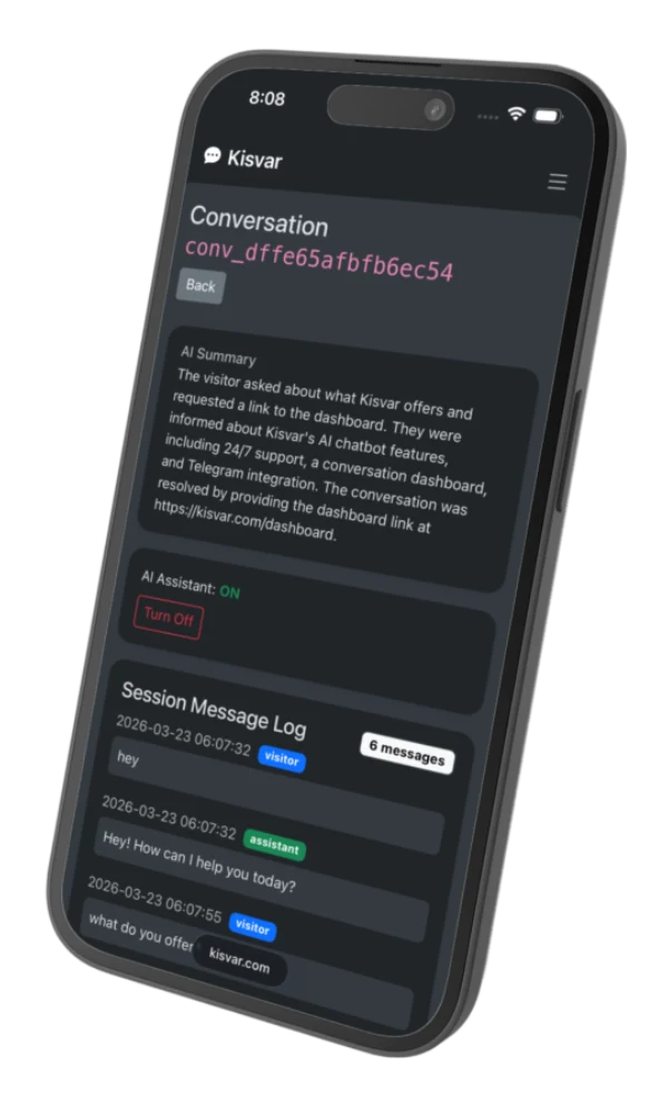Dashboard chat preview