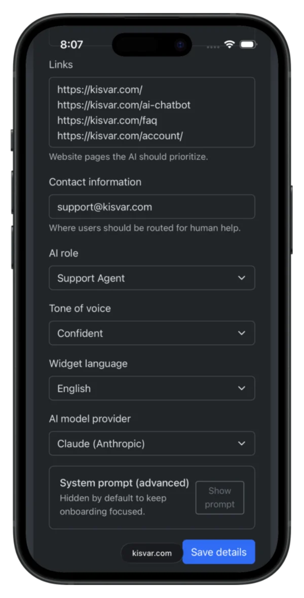 Dashboard onboarding preview